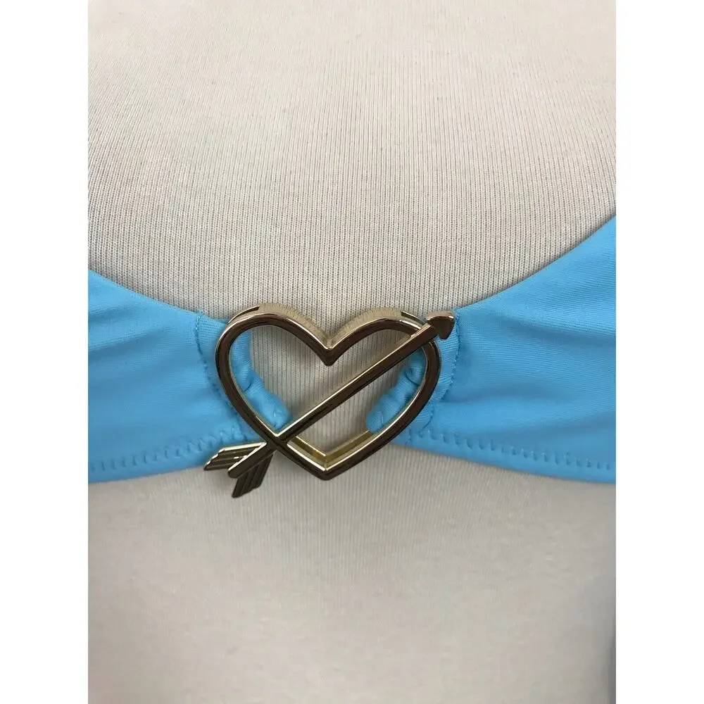 White Fox Swim Arrow To My Heart X Back Bikini Top Swimwear